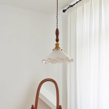 RoyaleGlow Vintage Floral Glas Pendelleuchte – Elegante hängende Lampe für Zuhause & Esszimmer Dekor