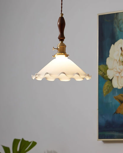 RoyaleGlow Vintage Floral Glas Pendelleuchte – Elegante hängende Lampe für Zuhause & Esszimmer Dekor