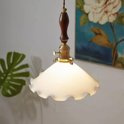 RoyaleGlow Vintage Floral Glas Pendelleuchte – Elegante hängende Lampe für Zuhause & Esszimmer Dekor
