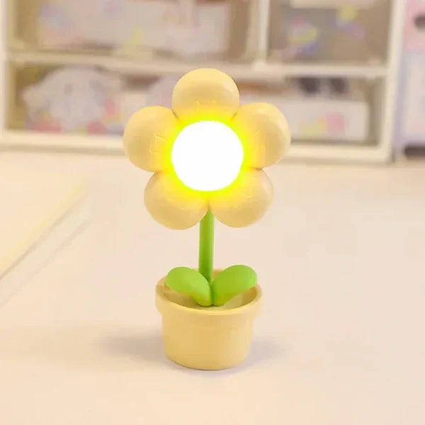 Niedliche Blumen-Nachtlampe für Kinder - LED-Tischlampe im Blumendesign für das Kinderzimmer