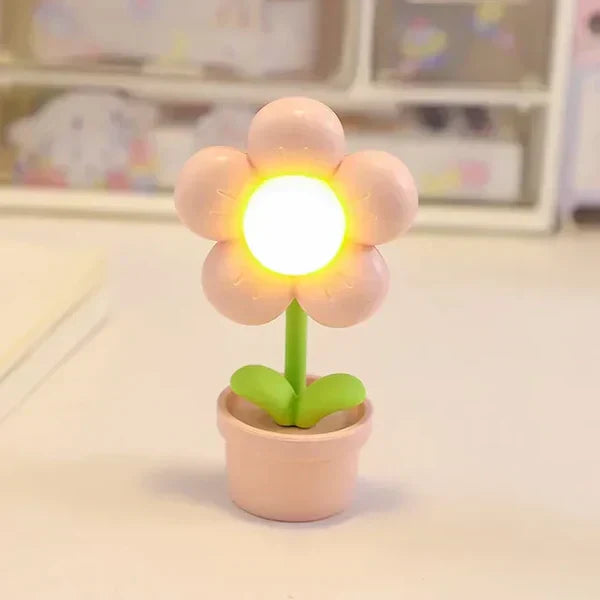 Niedliche Blumen-Nachtlampe für Kinder - LED-Tischlampe im Blumendesign für das Kinderzimmer