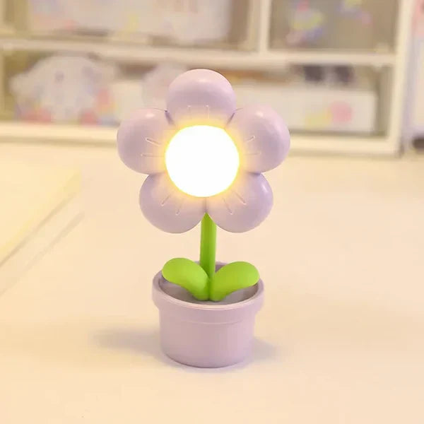 Niedliche Blumen-Nachtlampe für Kinder - LED-Tischlampe im Blumendesign für das Kinderzimmer
