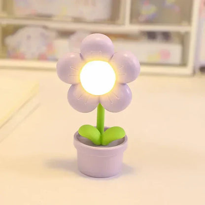 Niedliche Blumen-Nachtlampe für Kinder - LED-Tischlampe im Blumendesign für das Kinderzimmer