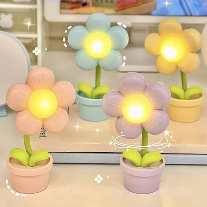 Niedliche Blumen-Nachtlampe für Kinder - LED-Tischlampe im Blumendesign für das Kinderzimmer