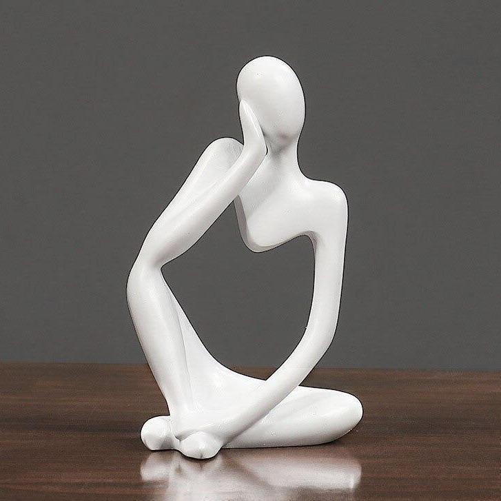 ArtMind – Minimalist Denker Skulptur mit moderner Eleganz