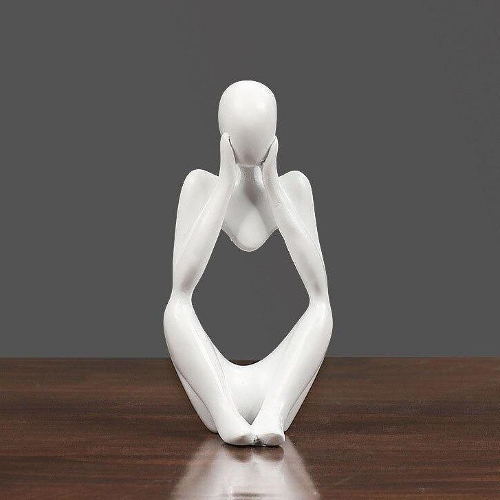 ArtMind – Minimalist Denker Skulptur mit moderner Eleganz