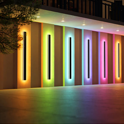 Moderne schwarze LED-Außenwandleuchte