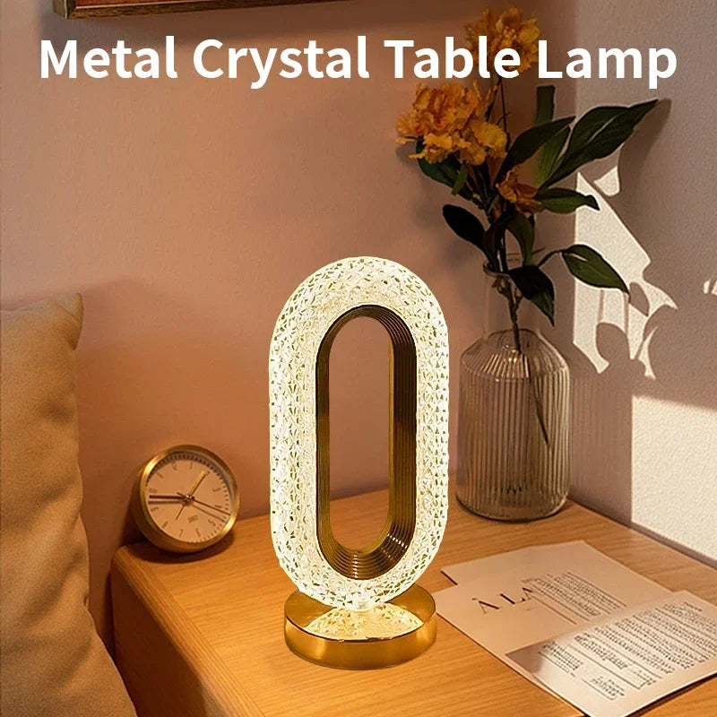 LumoCryst - Luxuriöse wiederaufladbare Kristall-Tischlampe