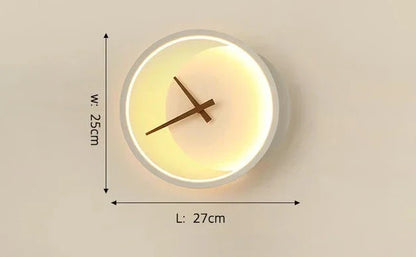 Garduru | Moderne LED-Wandleuchte mit Uhr | Stilvolle Beleuchtung