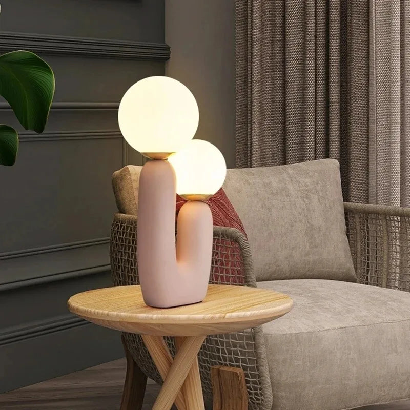 Nordique Glow - Moderne Glastischlampe