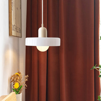 Garduru Pendelleuchte aus farbigem Glas | Elegante Hängeleuchte im Bauhaus-Stil | Designlampe für Wohnzimmer & Esszimmer