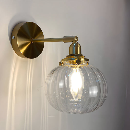 Moderne Retro Glas Globus Wandleuchte – Stilvolle Wandleuchte für Wohnzimmer, Schlafzimmer und Flur