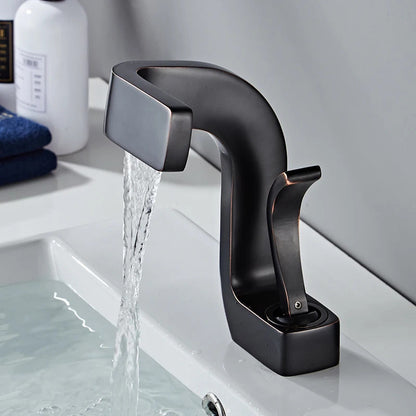 Garduru Gebogener Wasserhahn für das Badezimmer – Präzise Steuerung