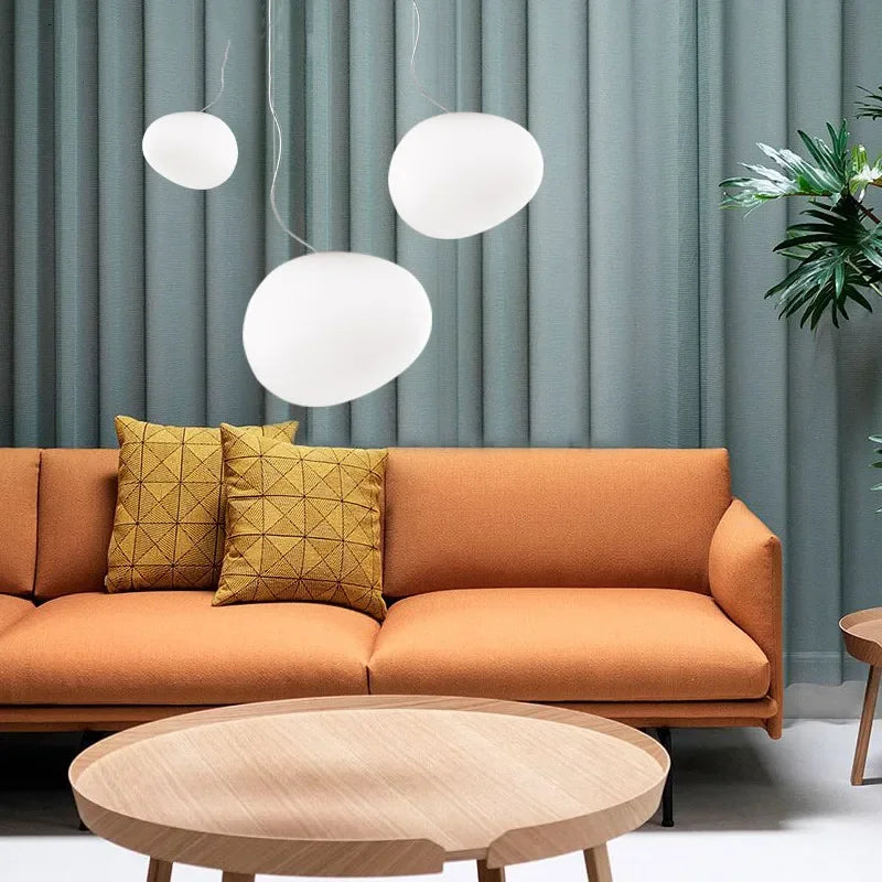 Runde Glas-Hängeleuchte