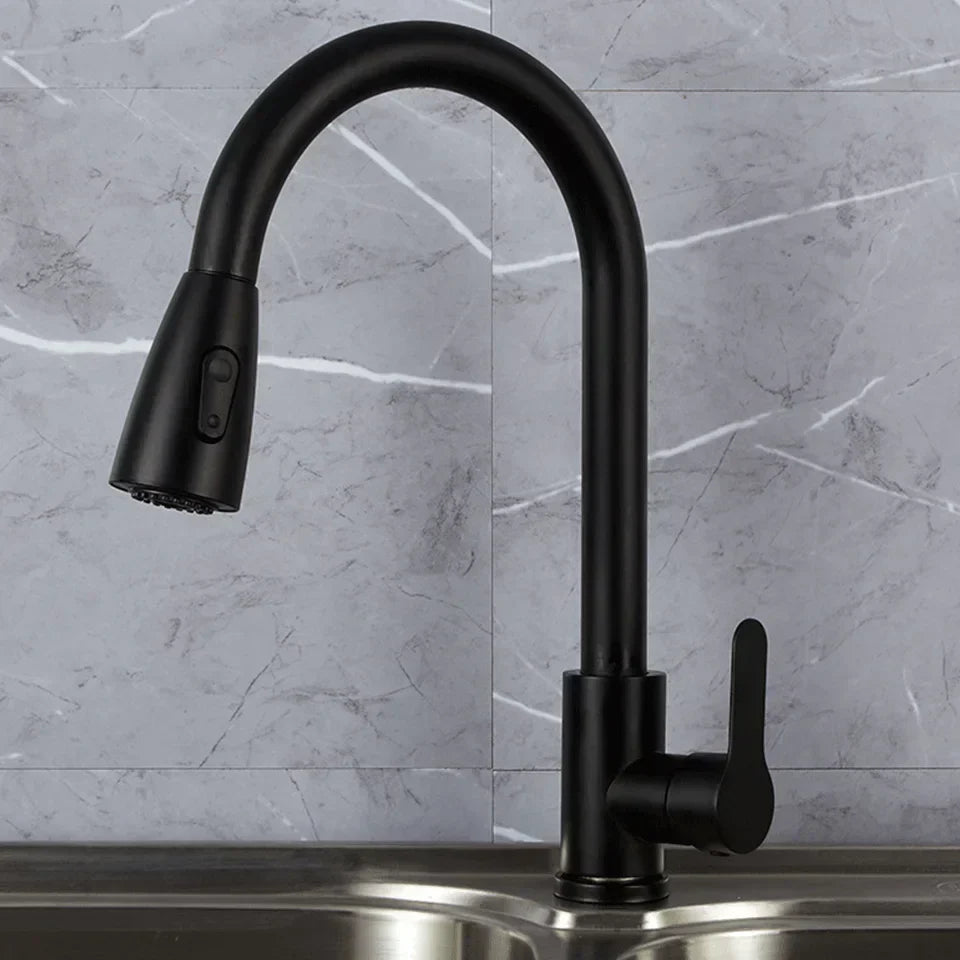 Einhebel-Küchenarmatur mit ausziehbarem Brausekopf