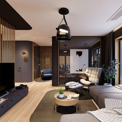 Suspension Mona Minimalistisch aus Metall und Glas - Elegante LED-Beleuchtung für Wohnzimmer und Esszimmer