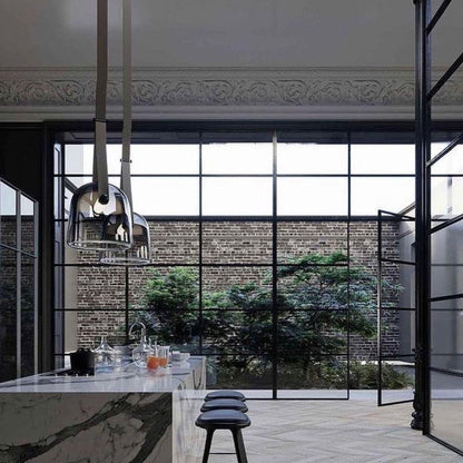 Suspension Mona Minimalistisch aus Metall und Glas - Elegante LED-Beleuchtung für Wohnzimmer und Esszimmer