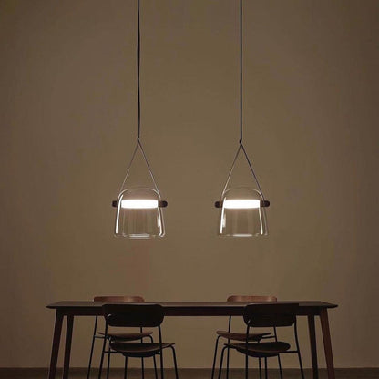Suspension Mona Minimalistisch aus Metall und Glas - Elegante LED-Beleuchtung für Wohnzimmer und Esszimmer