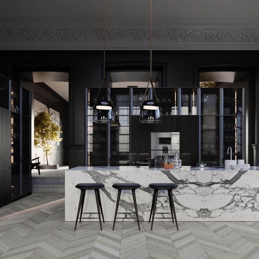 Suspension Mona Minimalistisch aus Metall und Glas - Elegante LED-Beleuchtung für Wohnzimmer und Esszimmer