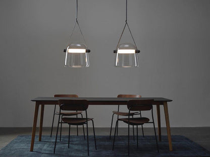 Suspension Mona Minimalistisch aus Metall und Glas - Elegante LED-Beleuchtung für Wohnzimmer und Esszimmer