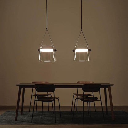 Suspension Mona Minimalistisch aus Metall und Glas - Elegante LED-Beleuchtung für Wohnzimmer und Esszimmer