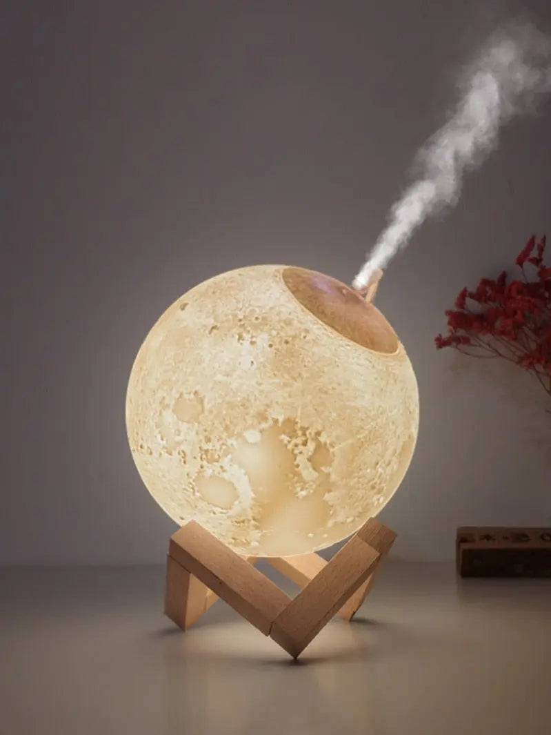 Lumora Moon Ultraschall Luftbefeuchter Lampe - LED Ambient Light & Aroma Diffuser Combo