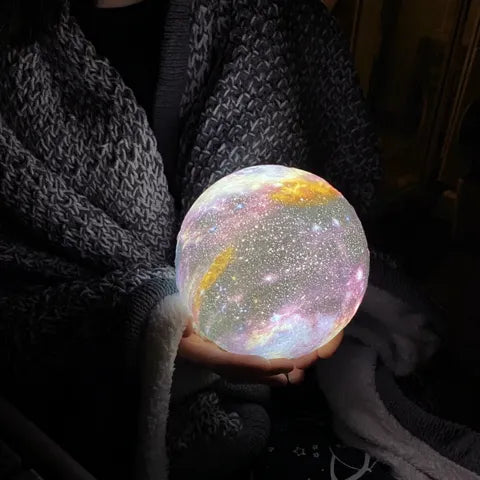 Garduru Galaxy Moon Lamp | 3D-Druck LED Mondlampe  | Farbwechsel | Touch & USB-Aufladung | Stimmungslicht für Zuhause