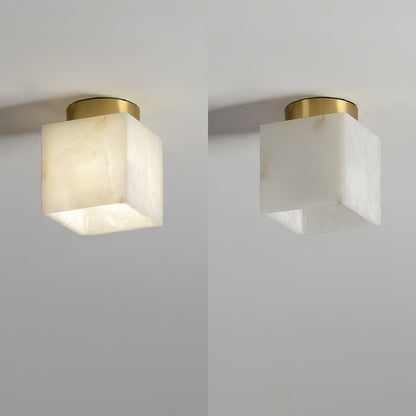 Garduru - Ovale Alabaster Deckenlampe für Stimmungsvolle Beleuchtung