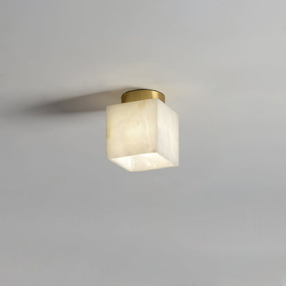 Garduru - Ovale Alabaster Deckenlampe für Stimmungsvolle Beleuchtung