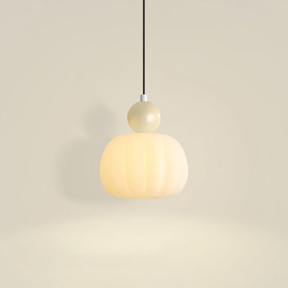Garduru Kürbis Pendelleuchte – Elegante dimmbare Deckenlampe mit G9-Fassung