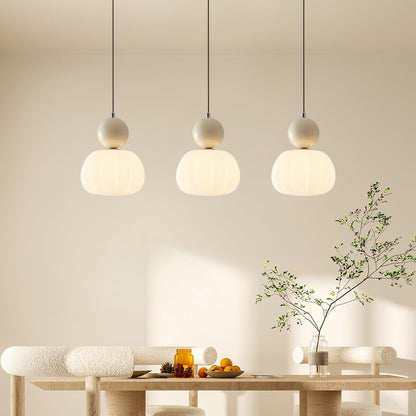Garduru Kürbis Pendelleuchte – Elegante dimmbare Deckenlampe mit G9-Fassung