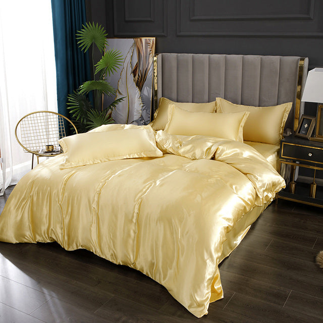 Luxus Seiden Bettbezug Set | SilkElegance