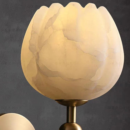 Wandleuchte Marble Rose - Elegantes Design aus Marmor und Kupfer mit LED