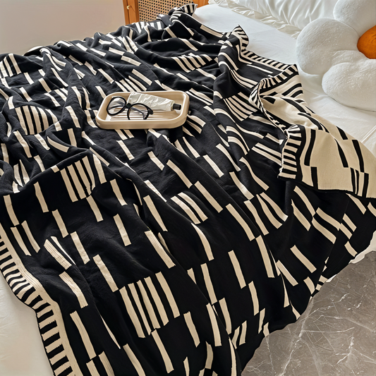 Elegante Streifen-Kuscheldecke