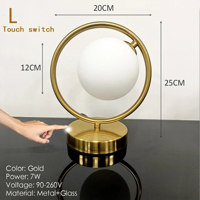 GlowSphere - Nordische Glasball Schreibtischlampe