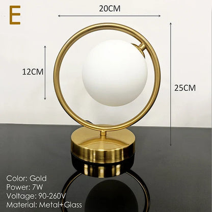 GlowSphere - Nordische Glasball Schreibtischlampe