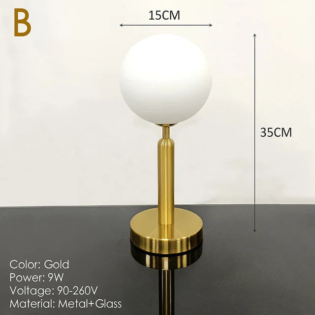 GlowSphere - Nordische Glasball Schreibtischlampe