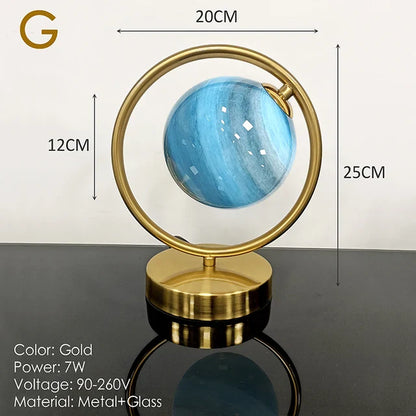 GlowSphere - Nordische Glasball Schreibtischlampe