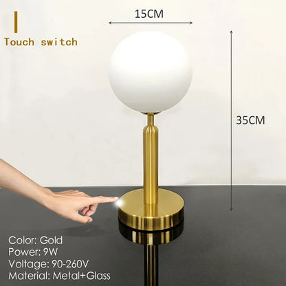 GlowSphere - Nordische Glasball Schreibtischlampe