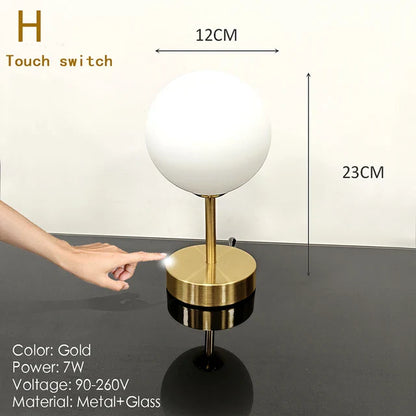 GlowSphere - Nordische Glasball Schreibtischlampe