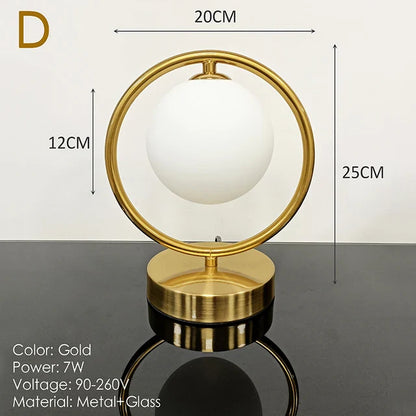 GlowSphere - Nordische Glasball Schreibtischlampe