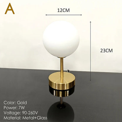 GlowSphere - Nordische Glasball Schreibtischlampe