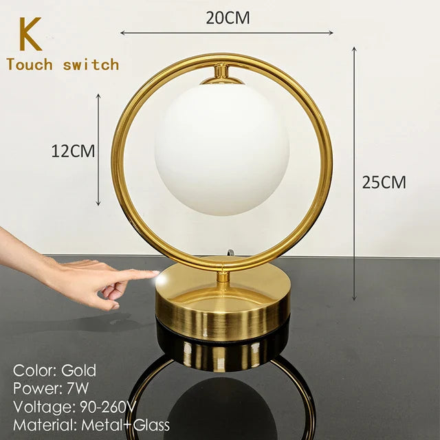 GlowSphere - Nordische Glasball Schreibtischlampe