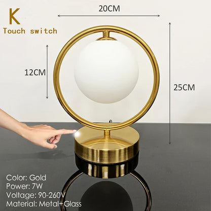 GlowSphere - Nordische Glasball Schreibtischlampe