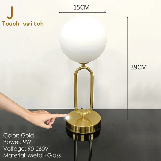 GlowSphere - Nordische Glasball Schreibtischlampe