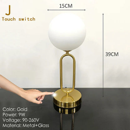 GlowSphere - Nordische Glasball Schreibtischlampe