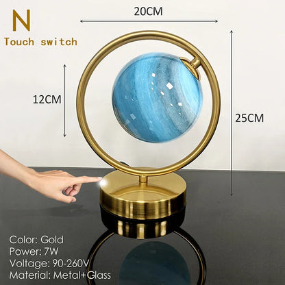 GlowSphere - Nordische Glasball Schreibtischlampe