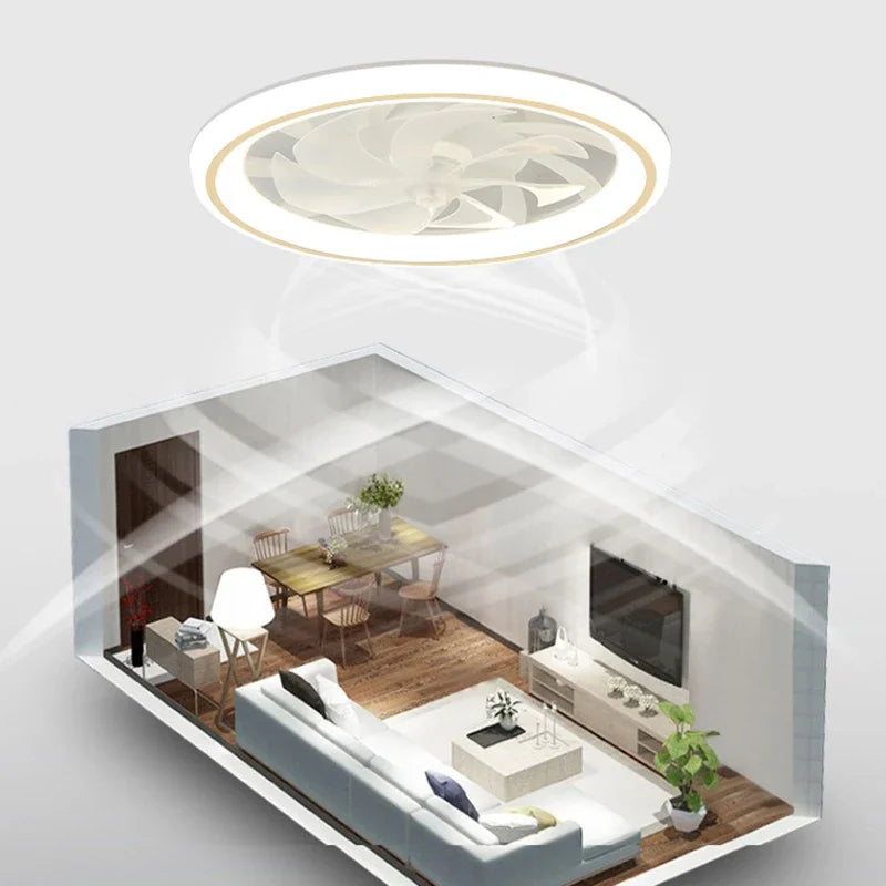 AirLyft Smart Deckenventilator - Rückziehbarer Silent-Ventilator mit LED-Licht