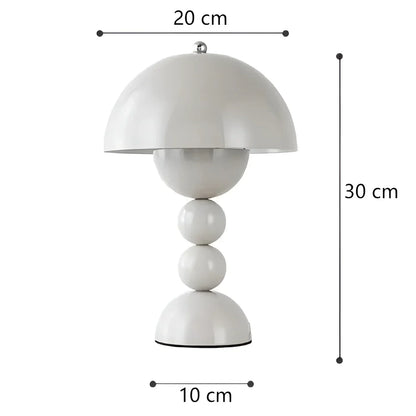 Moderne geometrische Tischlampe - Stilvolles skandinavisches Design mit buntem Fuß
