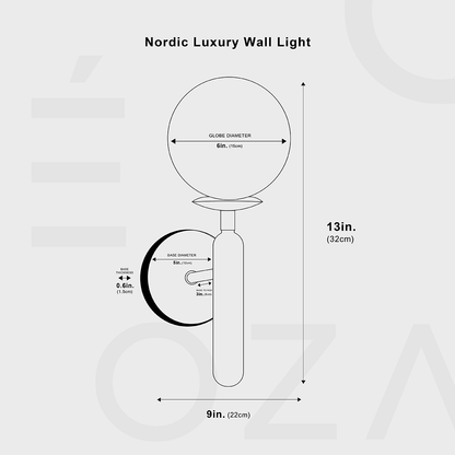 Nordische Luxus-Wandleuchte